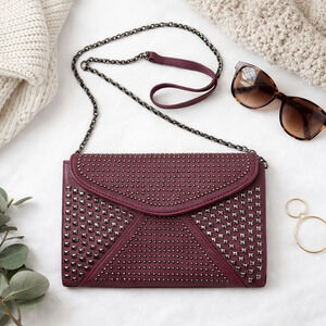 MMS Design Studio Studded Envelope Style Crossbody Wristlet